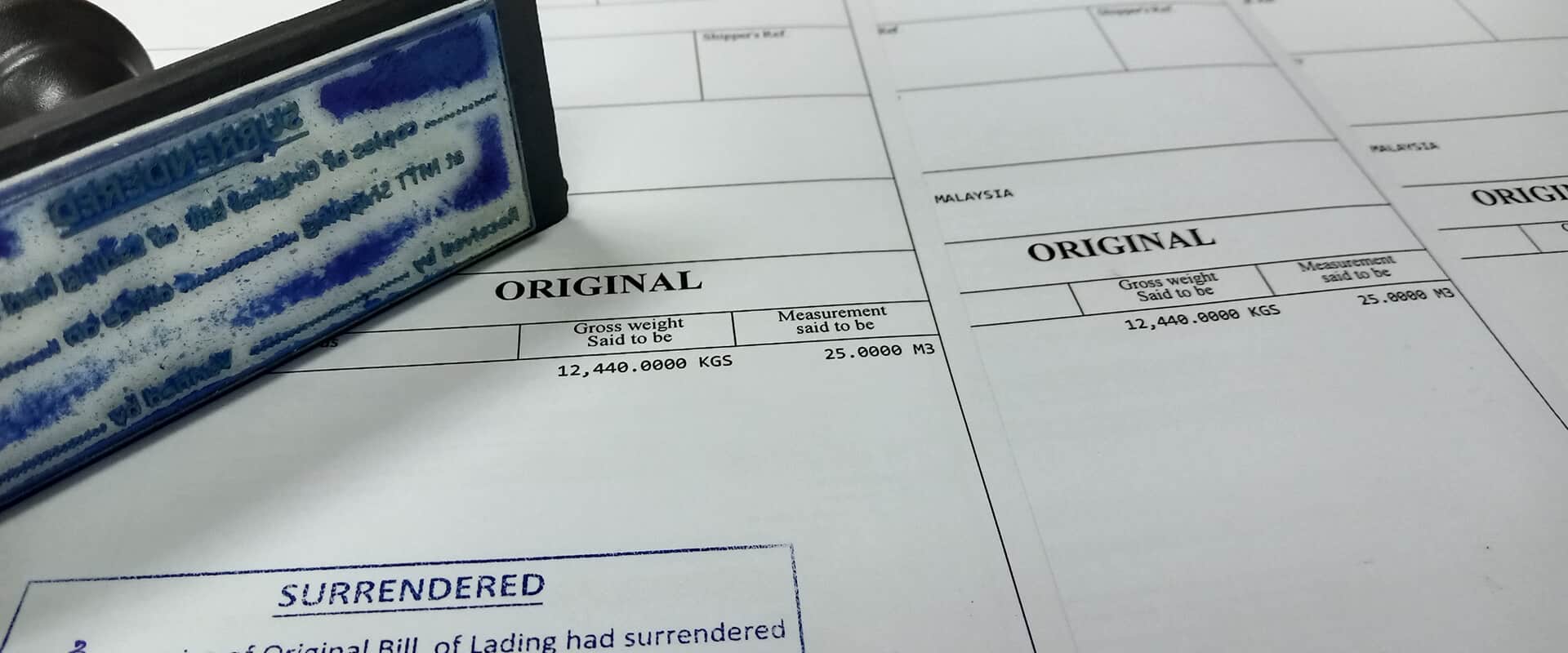 What is a bill of lading